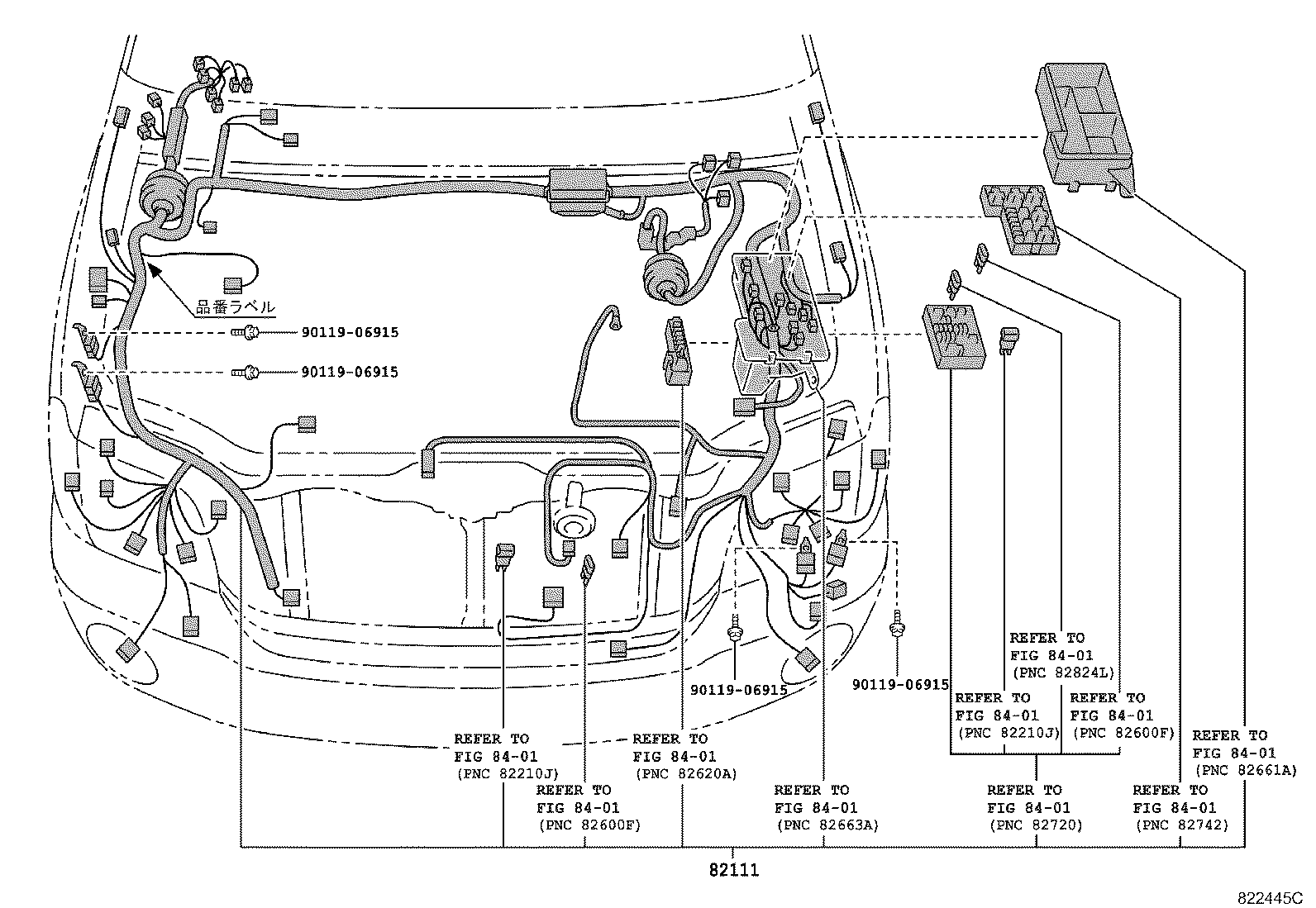 82191-48100 WIRE, FRONT SEAT, RH product image