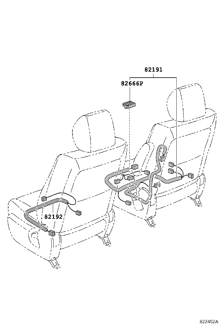 82191-48100 WIRE, FRONT SEAT, RH product image