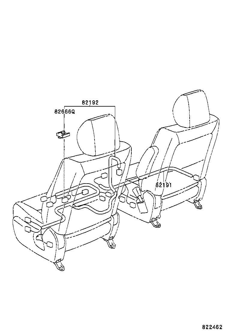 82191-48090 WIRE, FRONT SEAT, RH product image