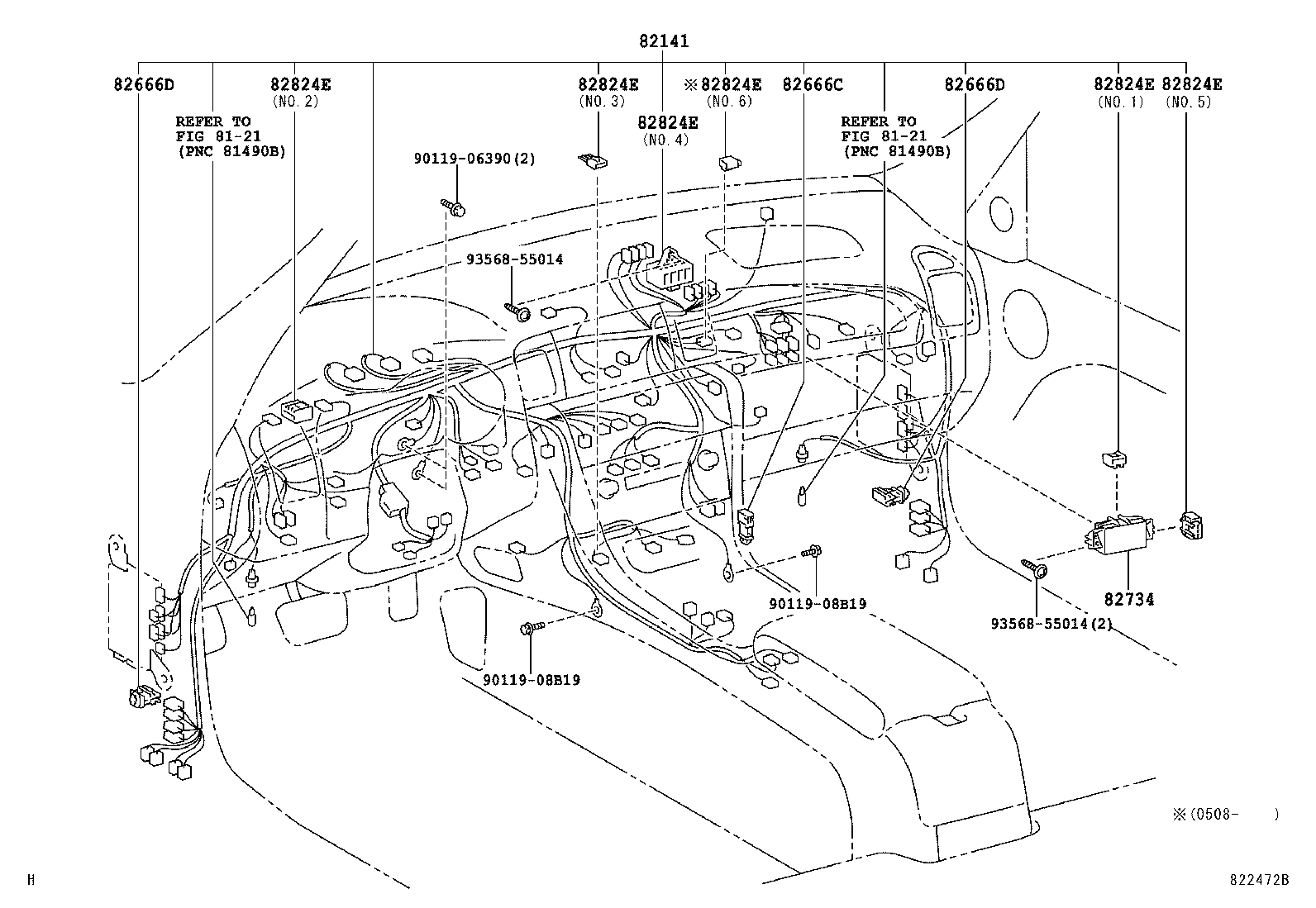 58168-24010 PROTECTOR, WIRING HARNESS, NO.1 product image