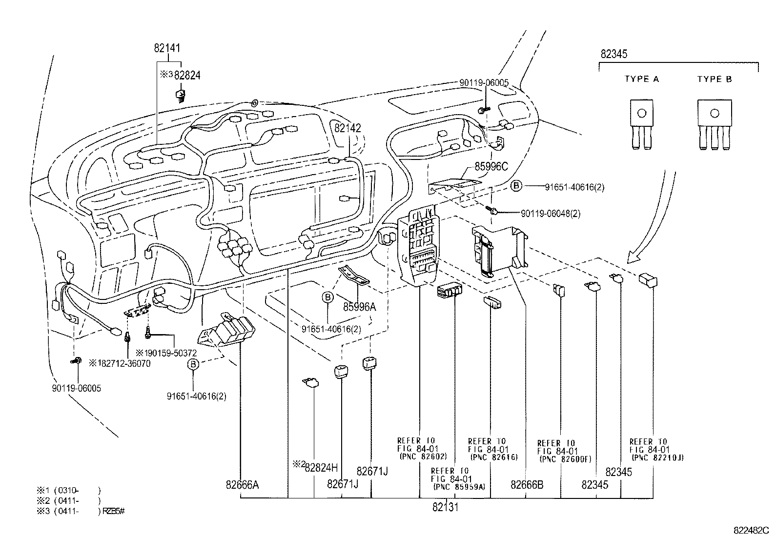 82122-36130 WIRE, ENGINE, NO.2 product image
