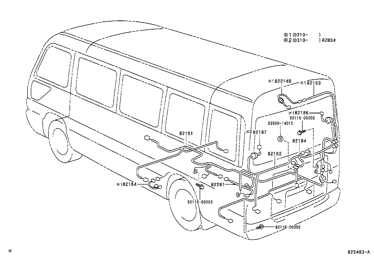 82122-36130 WIRE, ENGINE, NO.2 product image