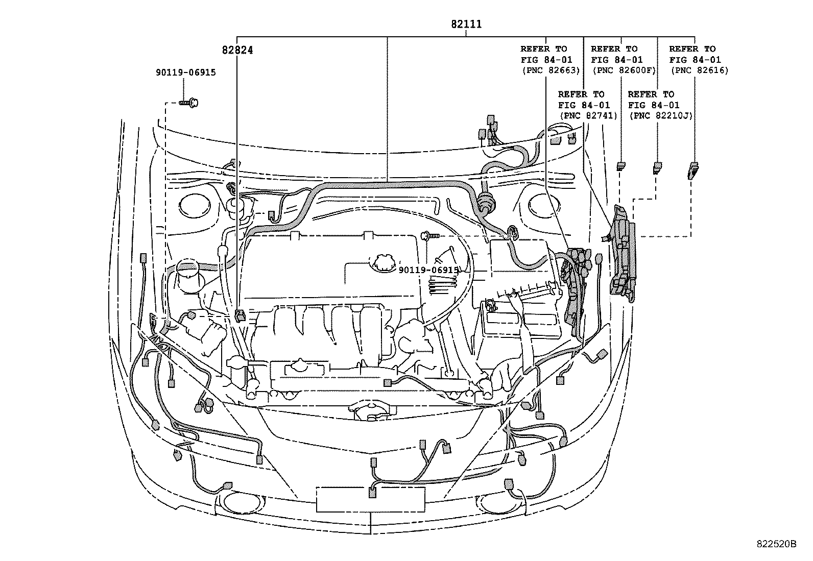 82153-12410 WIRE, REAR DOOR, NO.1 product image