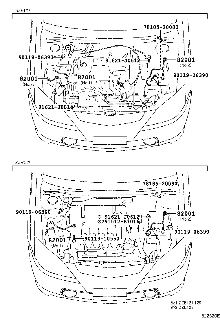 82153-12410 WIRE, REAR DOOR, NO.1 product image