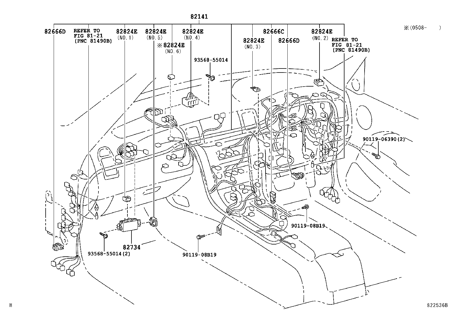 58168-24010 PROTECTOR, WIRING HARNESS, NO.1 product image