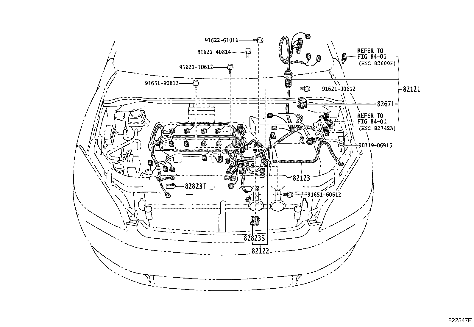 82142-44020 WIRE, INSTRUMENT PANEL, NO.2 product image