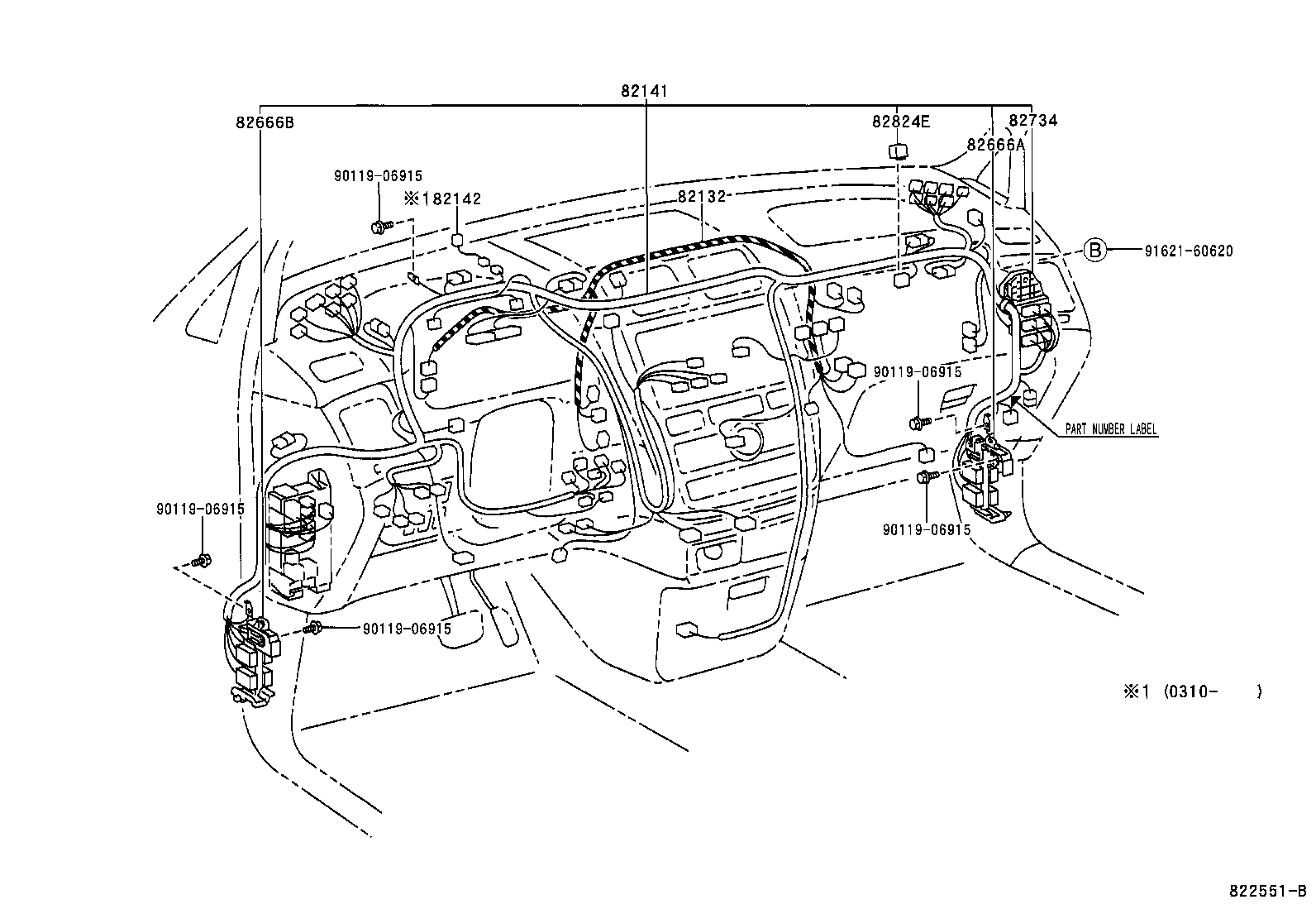 82817-44030 PROTECTOR, WIRING HARNESS, NO.5 product image