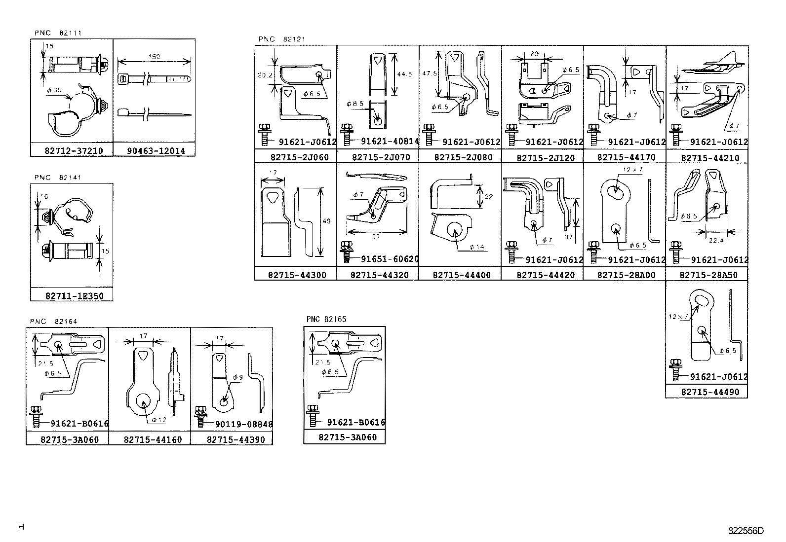 82142-44020 WIRE, INSTRUMENT PANEL, NO.2 product image
