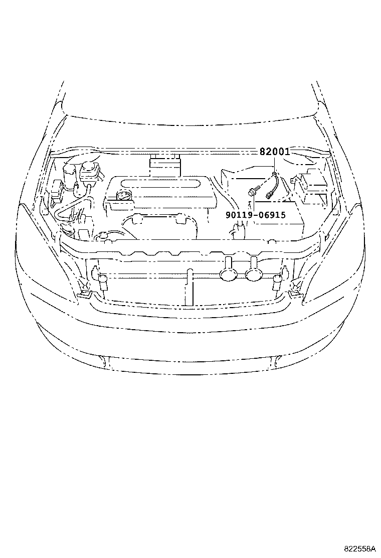 82142-44020 WIRE, INSTRUMENT PANEL, NO.2 product image