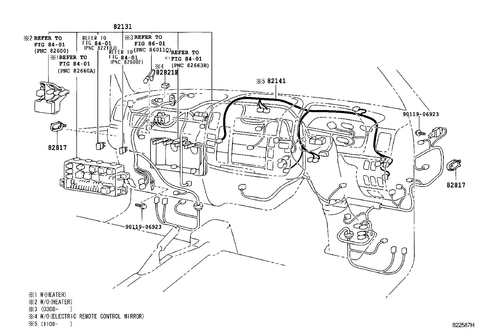 82712-37430 SUPPORT, WIRING HARNESS product image