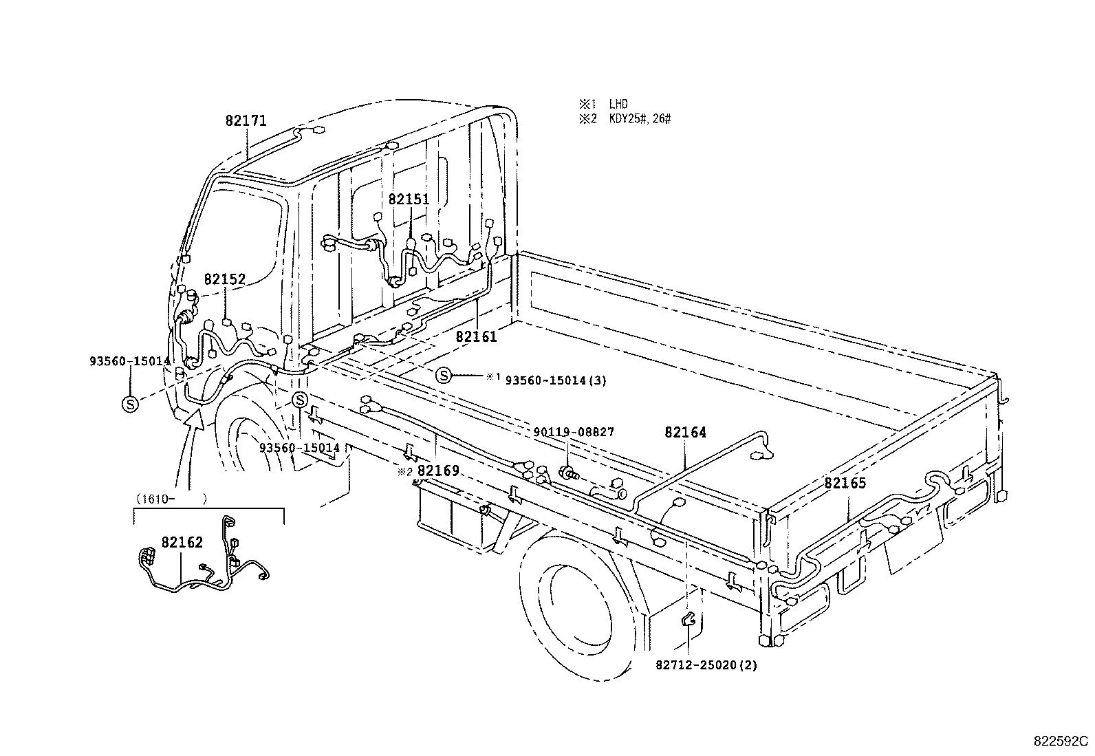 82712-37430 SUPPORT, WIRING HARNESS product image