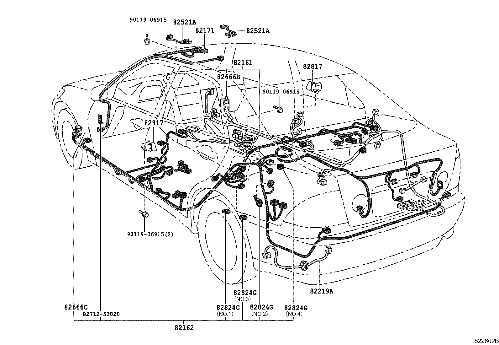 82046-53010 BRACKET, RADIO EARTH product image