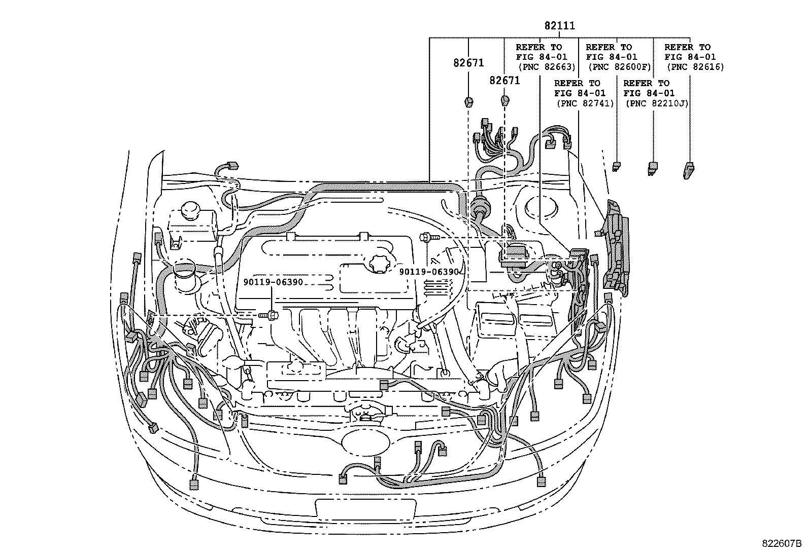 82121-13850 WIRE, ENGINE product image