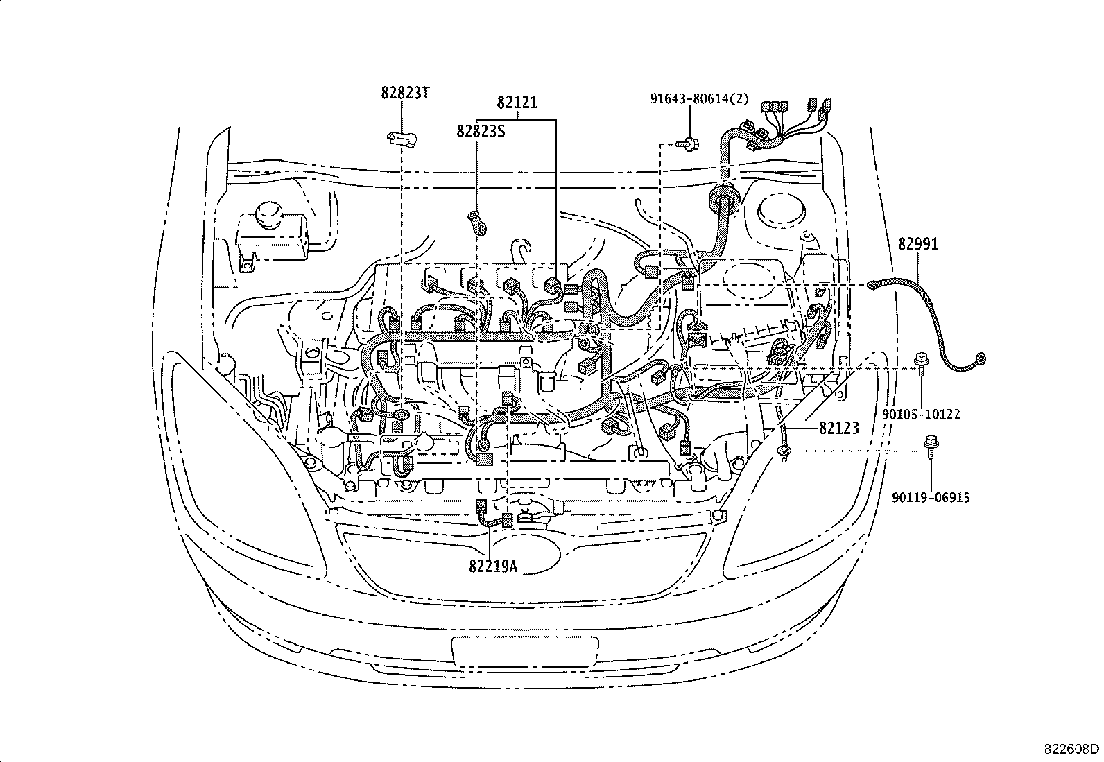 82121-13850 WIRE, ENGINE product image