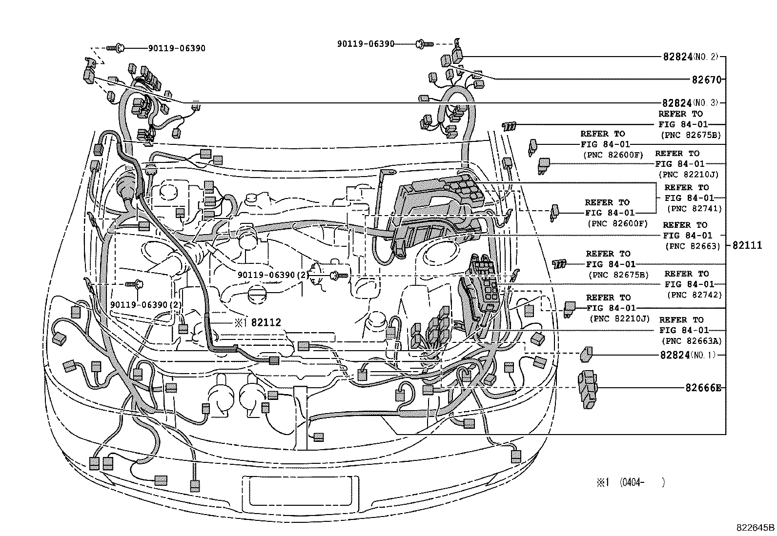 82154-51040 WIRE, REAR DOOR, NO.2 product image