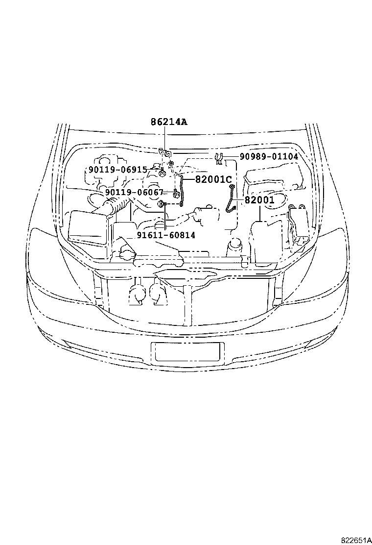 82154-51040 WIRE, REAR DOOR, NO.2 product image