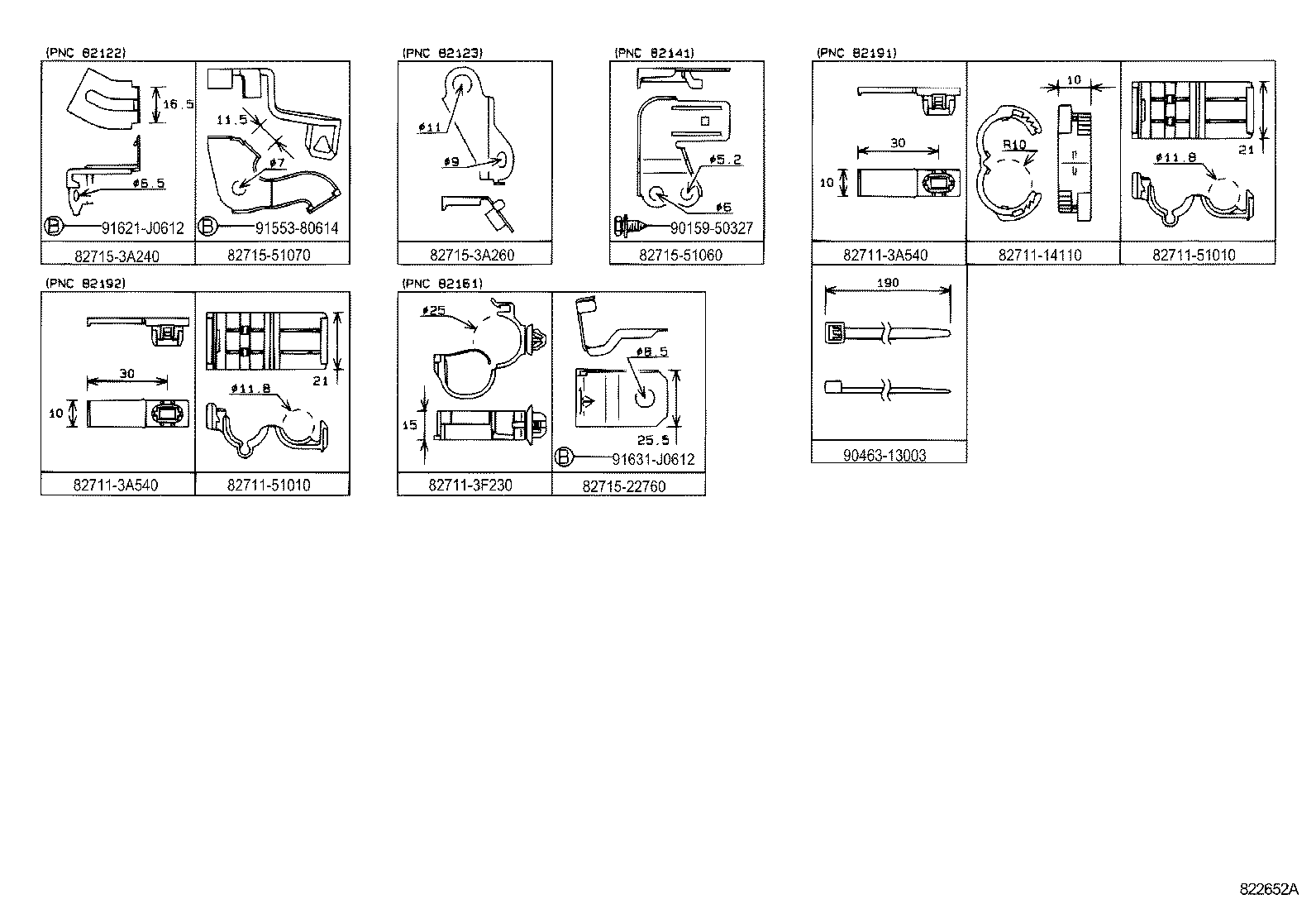 82154-51040 WIRE, REAR DOOR, NO.2 product image