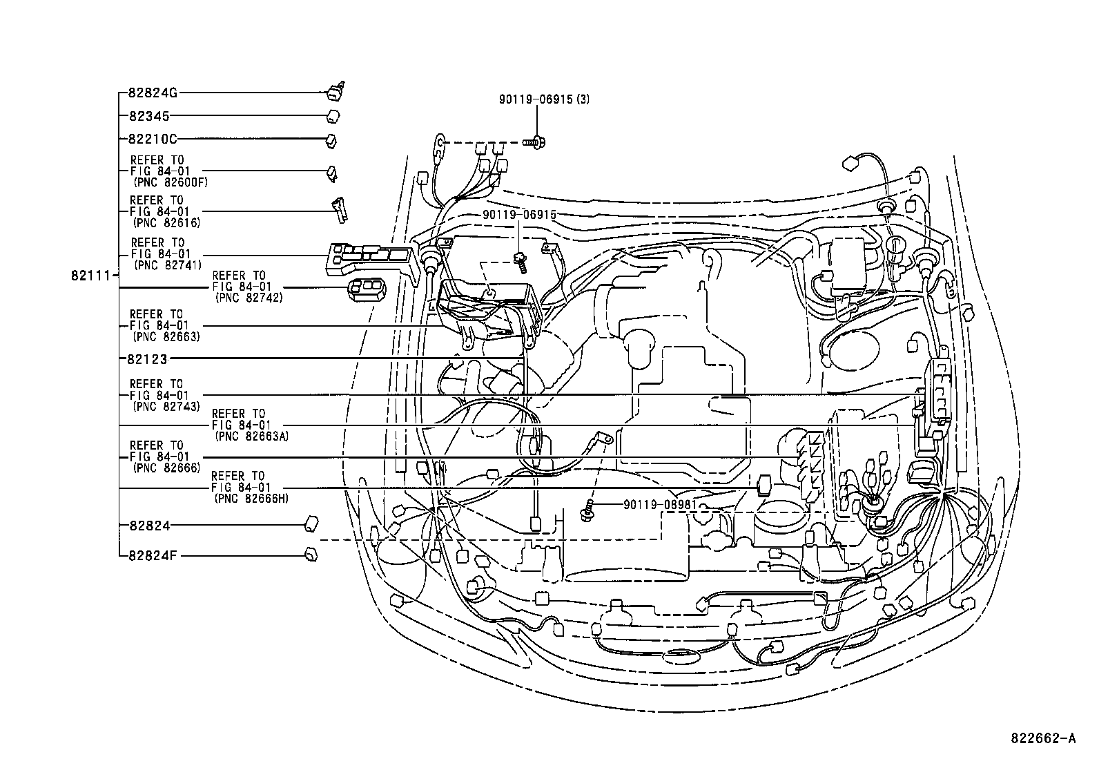 Toyota 82161-53330 WIRE, FLOOR