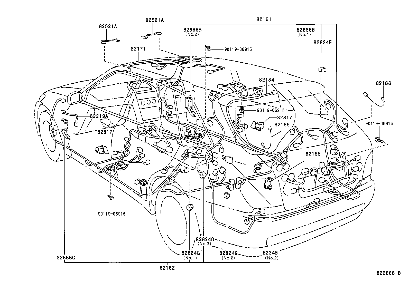 82817-53010 PROTECTOR, WIRING HARNESS, NO.2 product image