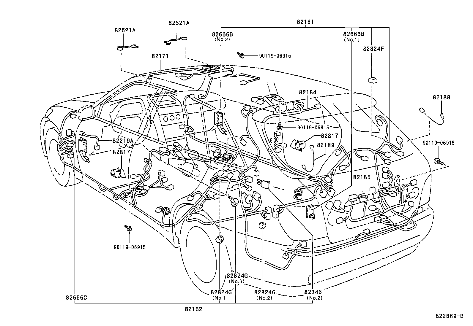 82817-53010 PROTECTOR, WIRING HARNESS, NO.2 product image
