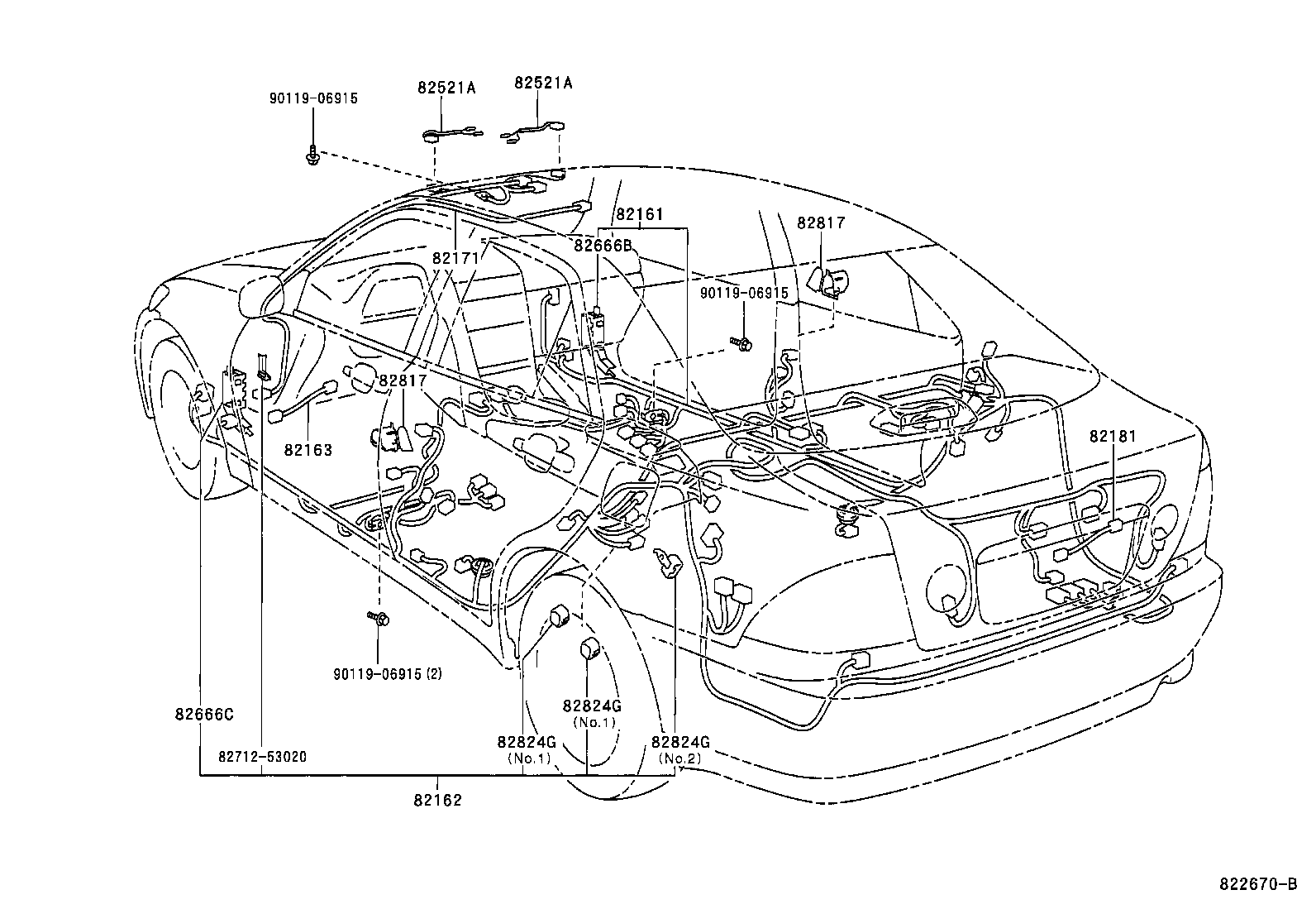 82817-53010 PROTECTOR, WIRING HARNESS, NO.2 product image