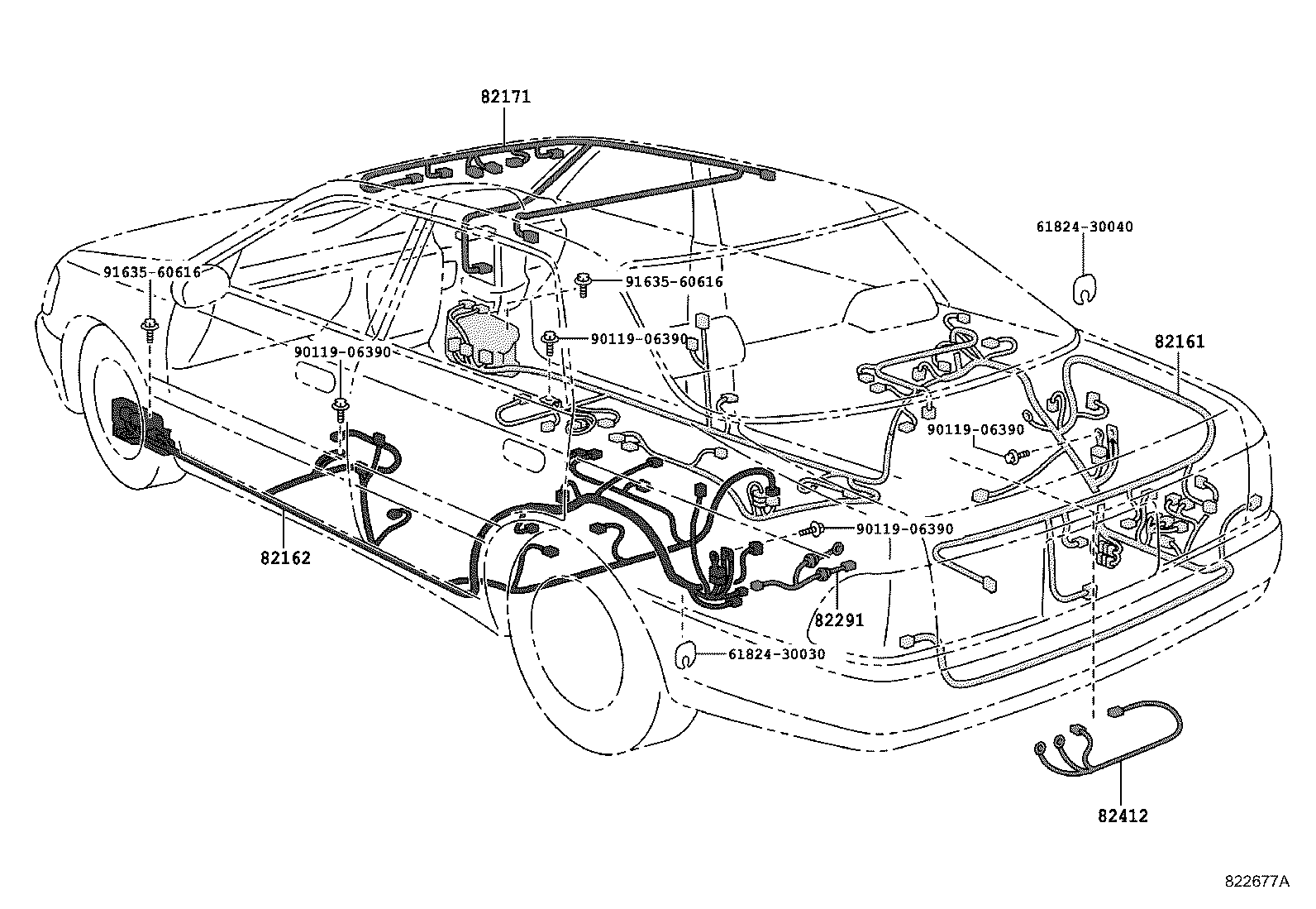 82124-30170 WIRE, ENGINE, NO.4 product image
