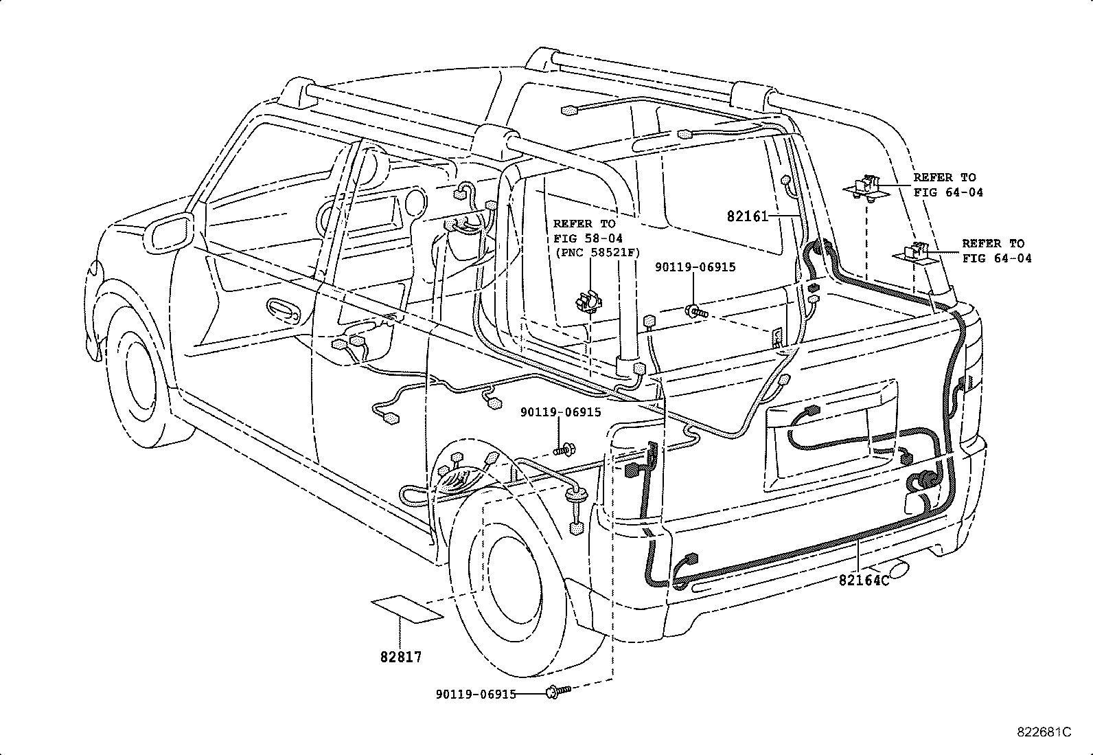 82153-52111 WIRE, REAR DOOR, NO.1 product image