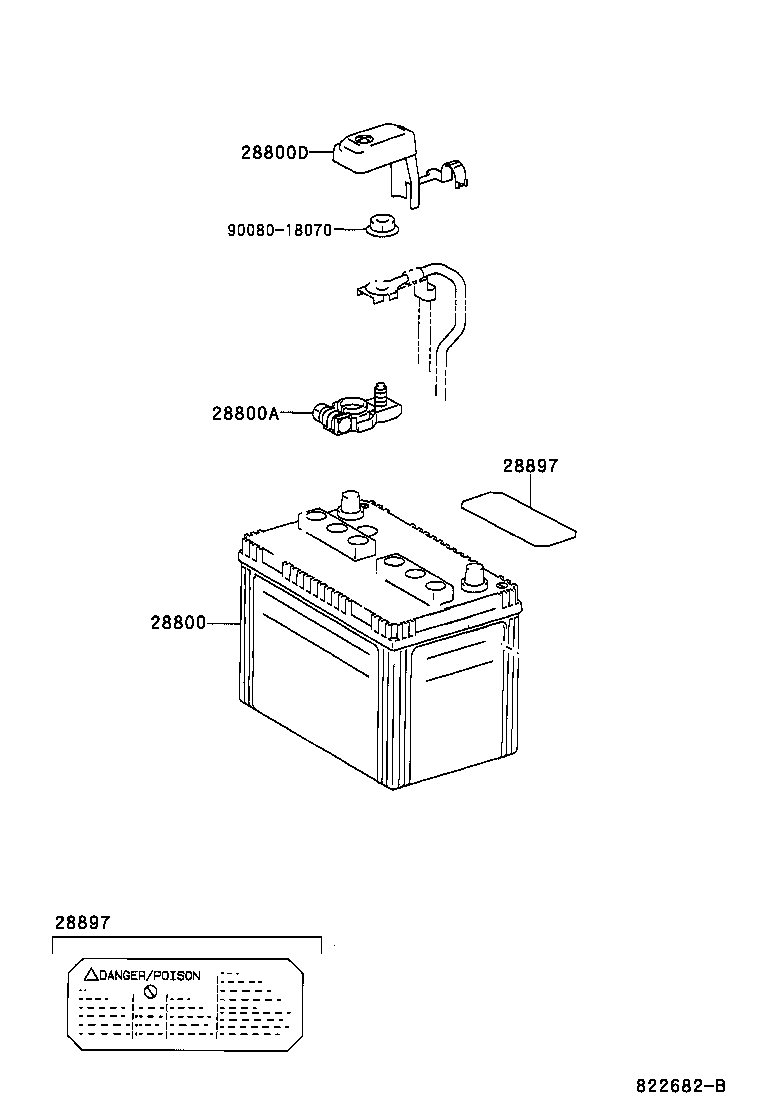 Toyota 28800-07010 BATTERY
