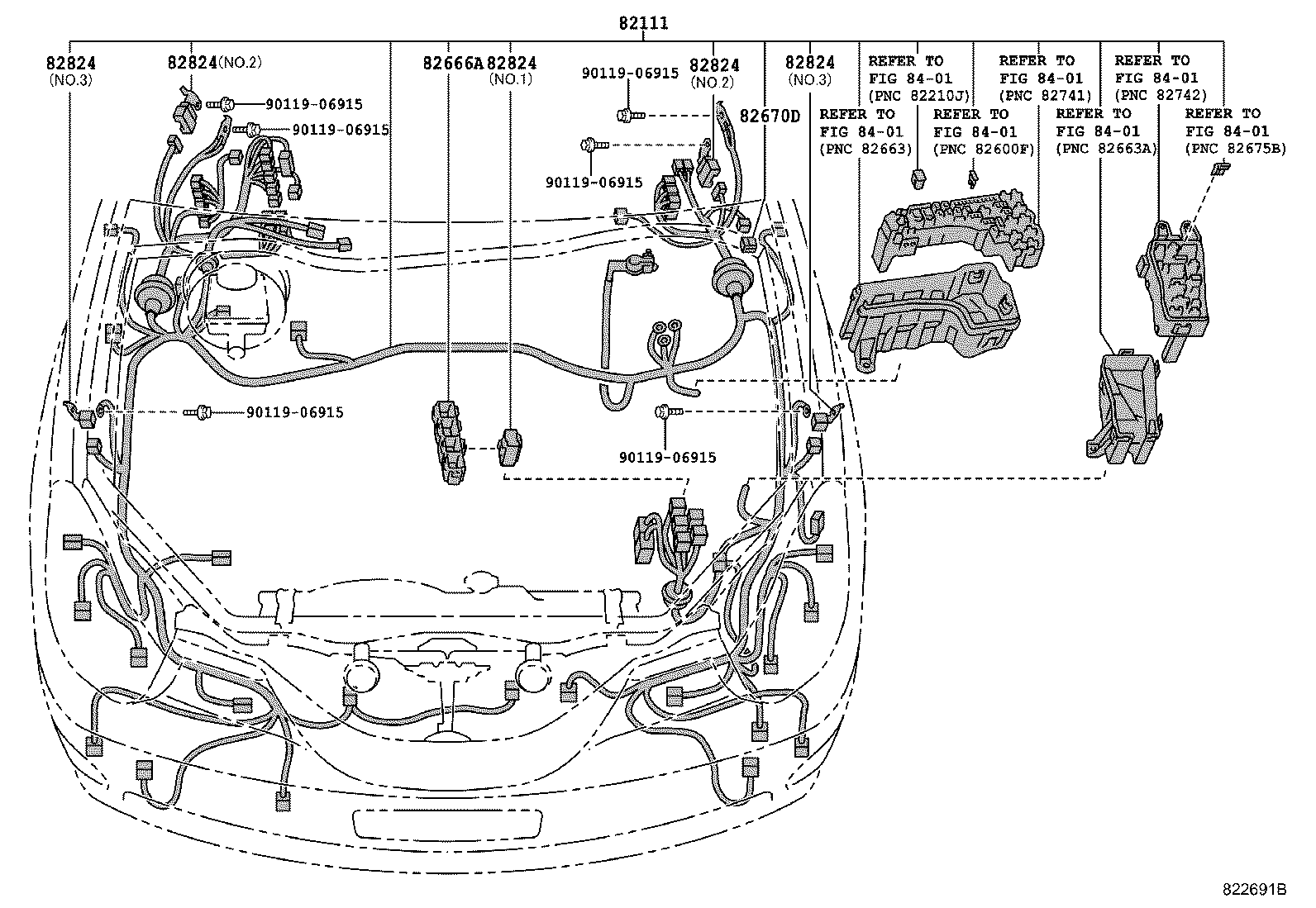 82153-22241 WIRE, REAR DOOR, NO.1 product image