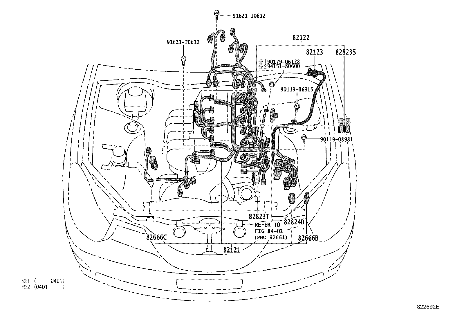 82153-22241 WIRE, REAR DOOR, NO.1 product image