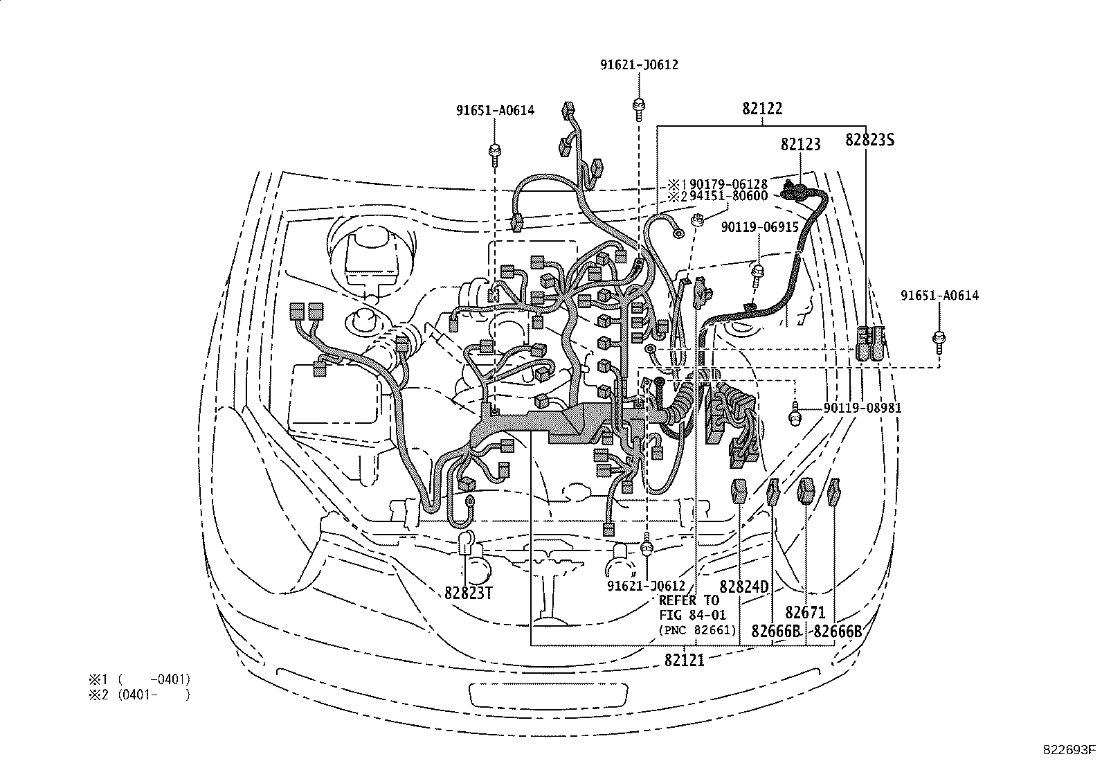 82153-22241 WIRE, REAR DOOR, NO.1 product image