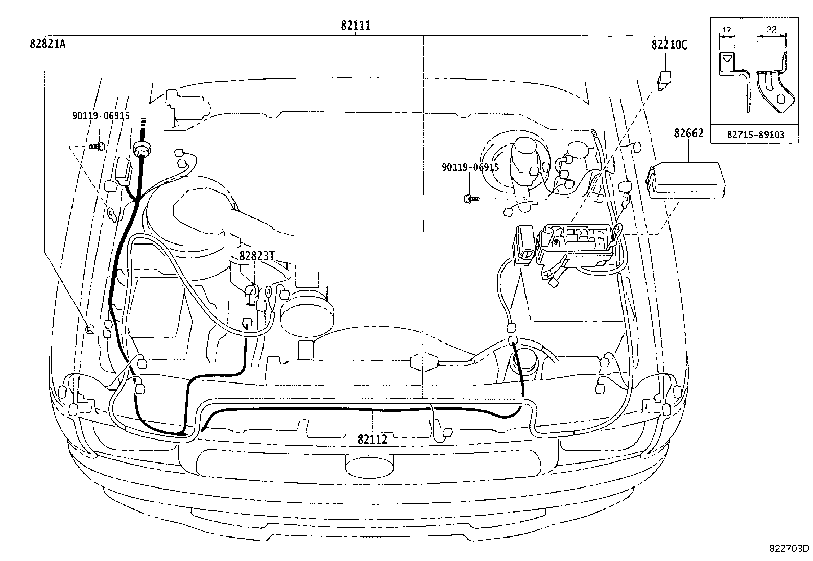 82817-35450 PROTECTOR, WIRING HARNESS, NO.1 product image