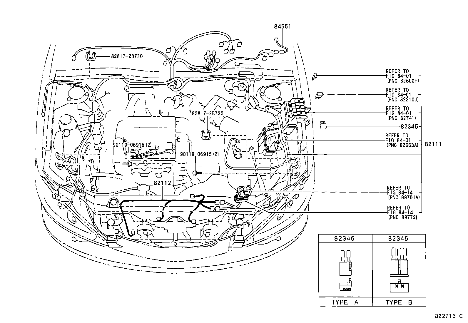 Toyota 82143-33030 WIRE, INSTRUMENT PANEL, NO.3