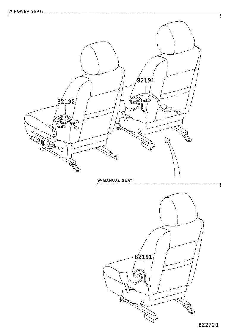 82191-33010 WIRE, FRONT SEAT, RH product image