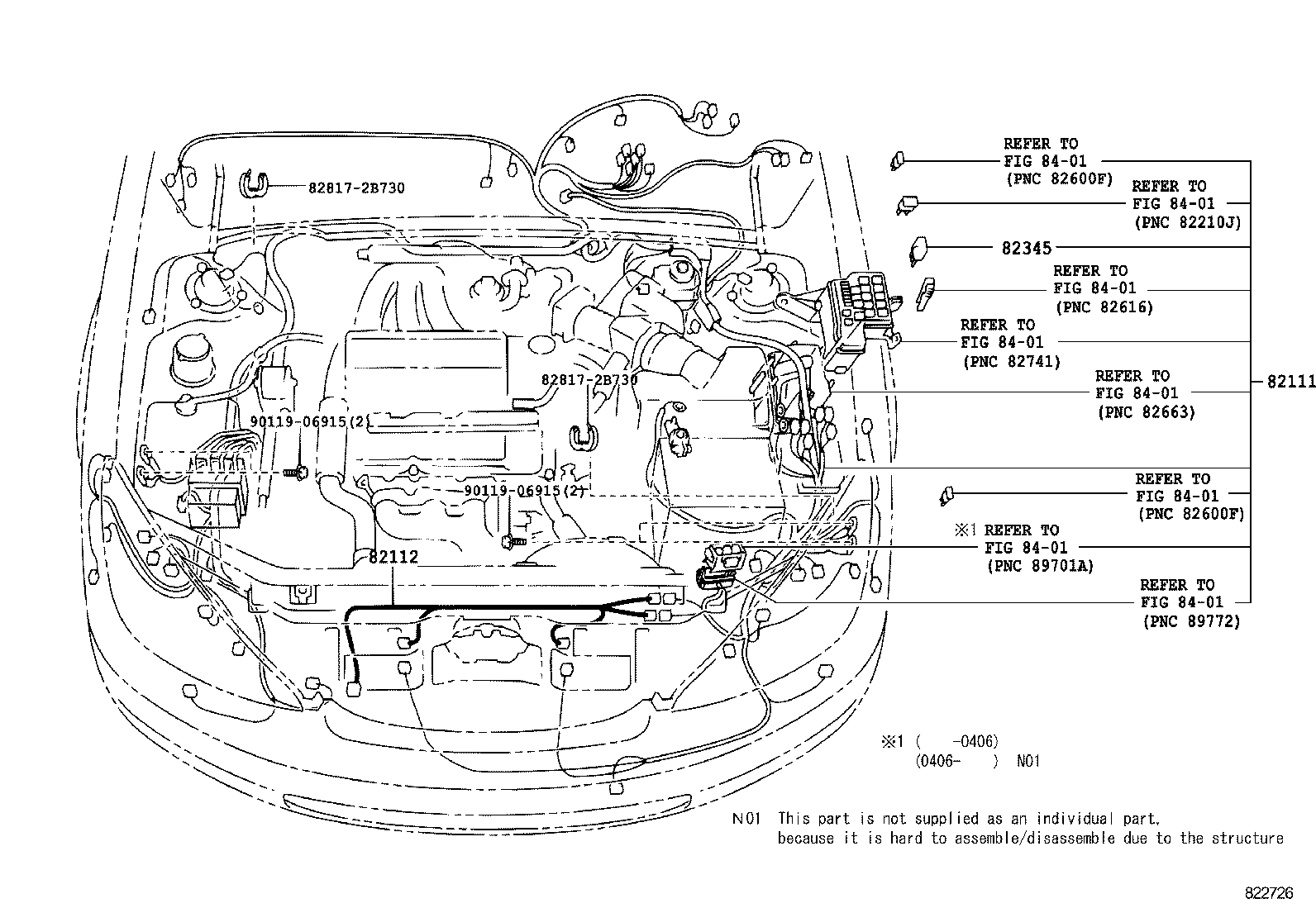 Toyota 82143-33050 WIRE, INSTRUMENT PANEL, NO.3