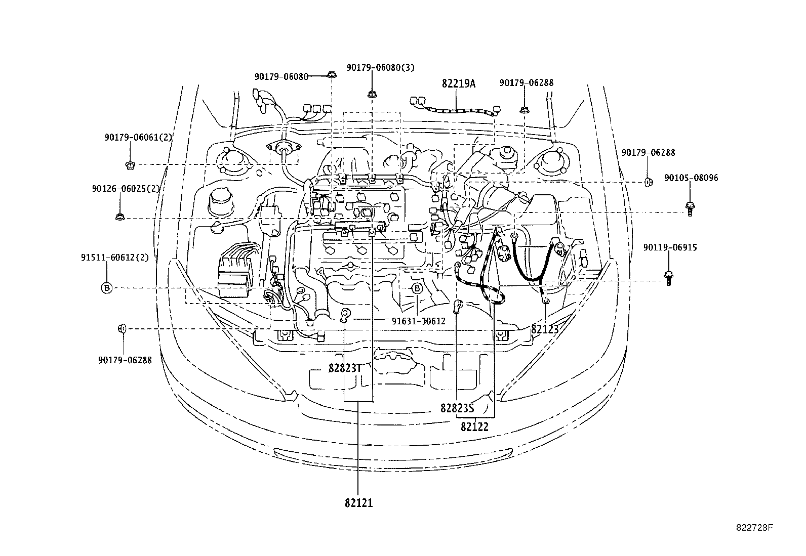 82142-33110 WIRE, INSTRUMENT PANEL, NO.2 product image