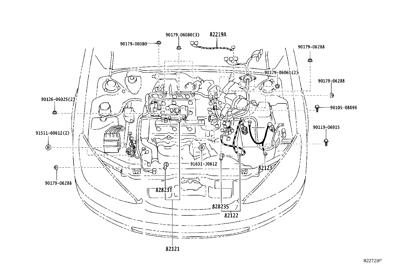 82142-33110 WIRE, INSTRUMENT PANEL, NO.2 product image