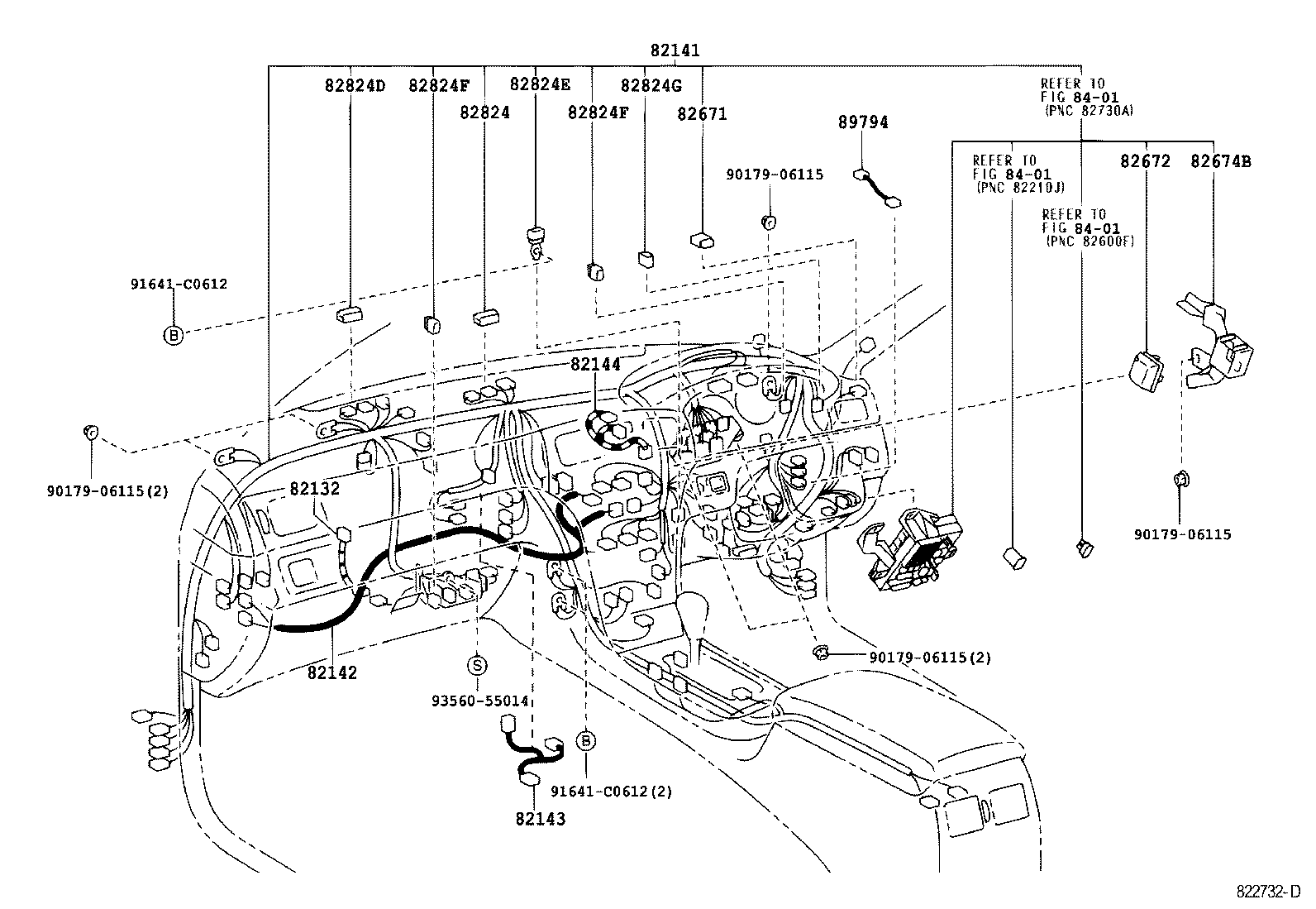 82142-33110 WIRE, INSTRUMENT PANEL, NO.2 product image