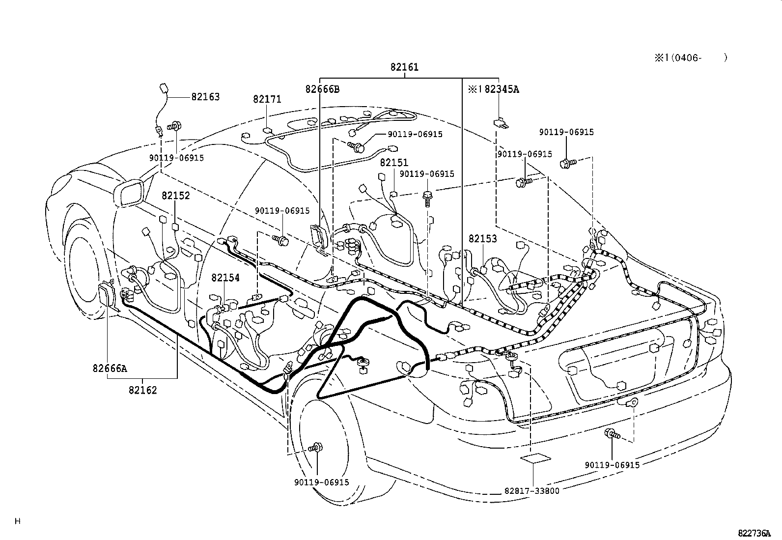 82142-33110 WIRE, INSTRUMENT PANEL, NO.2 product image