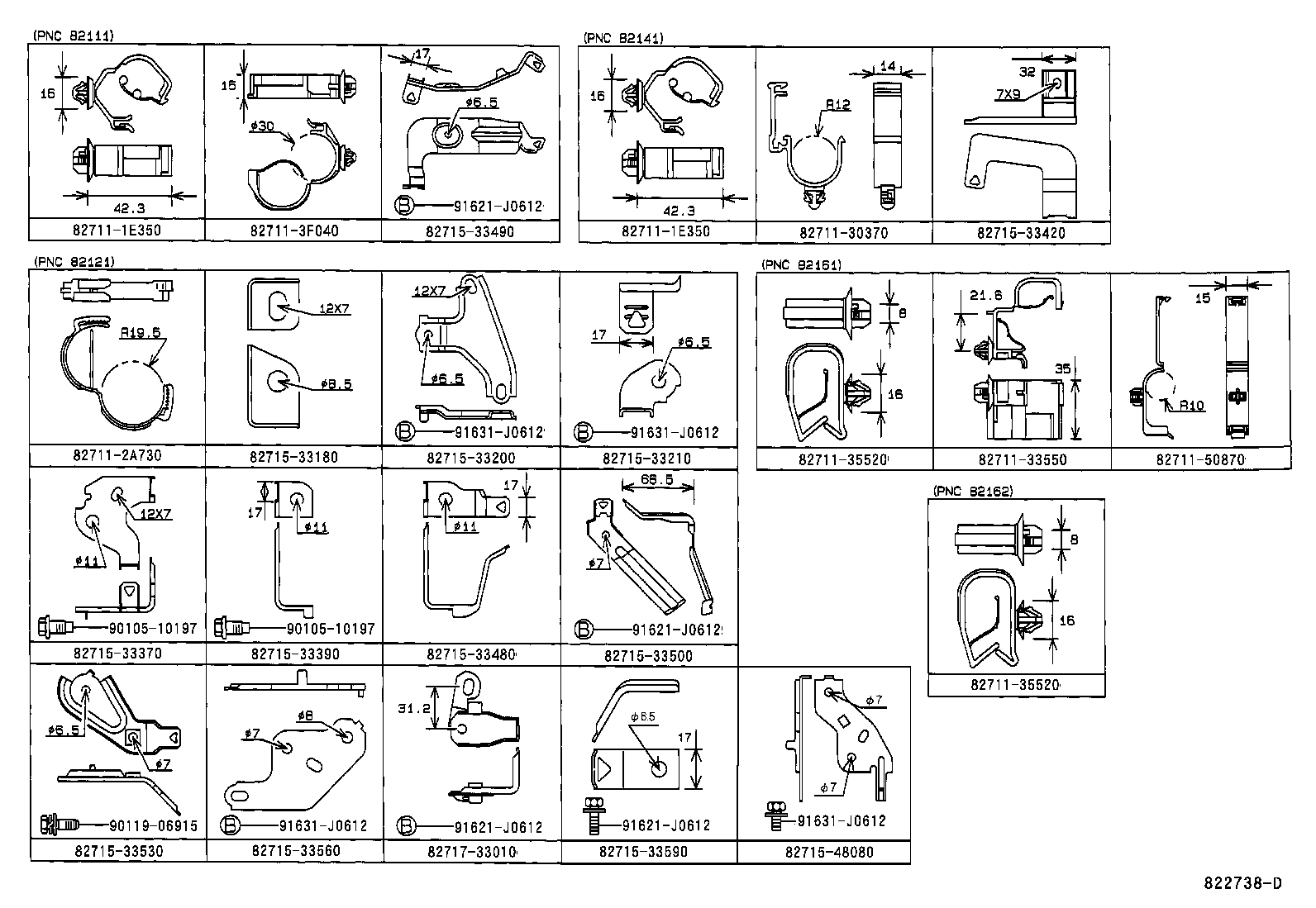 82142-33110 WIRE, INSTRUMENT PANEL, NO.2 product image