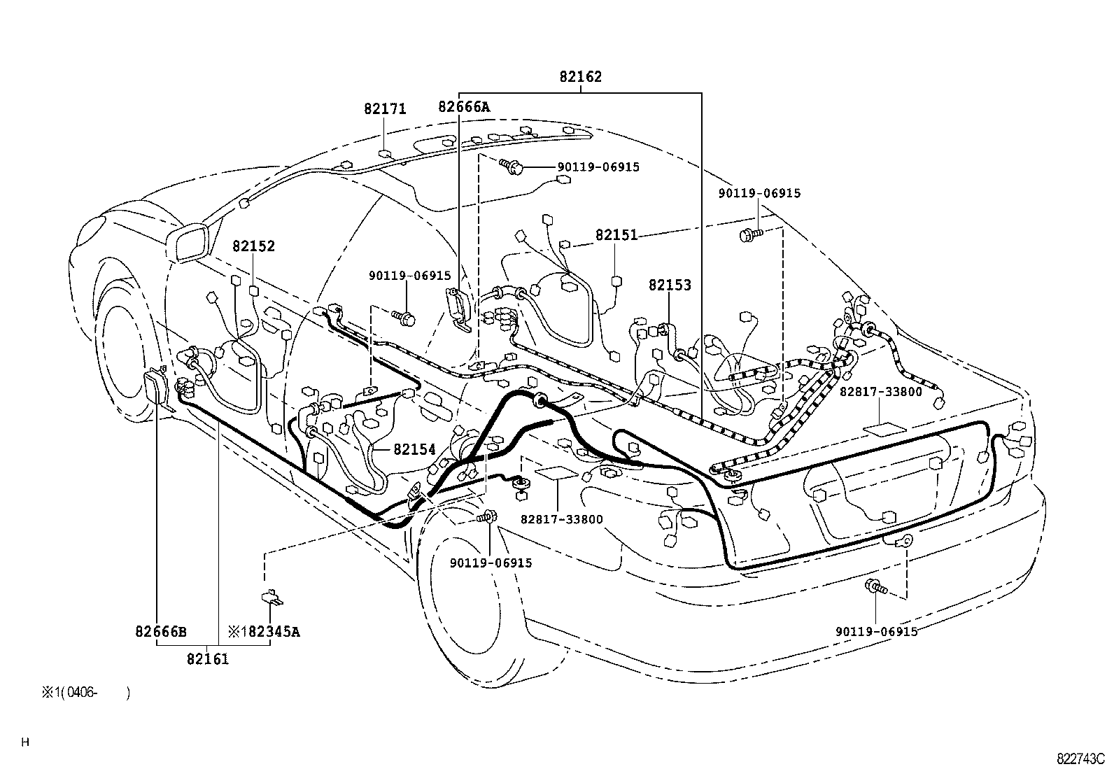 82142-33110 WIRE, INSTRUMENT PANEL, NO.2 product image
