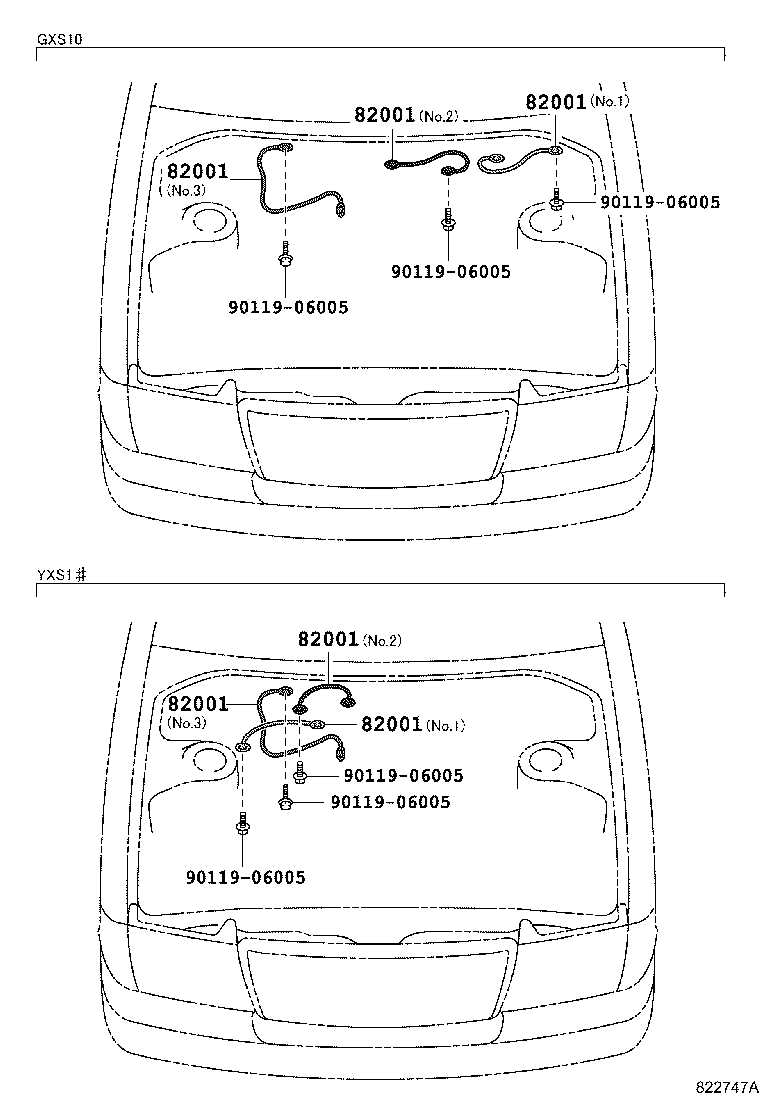 82154-43050 WIRE, REAR DOOR, NO.2 product image