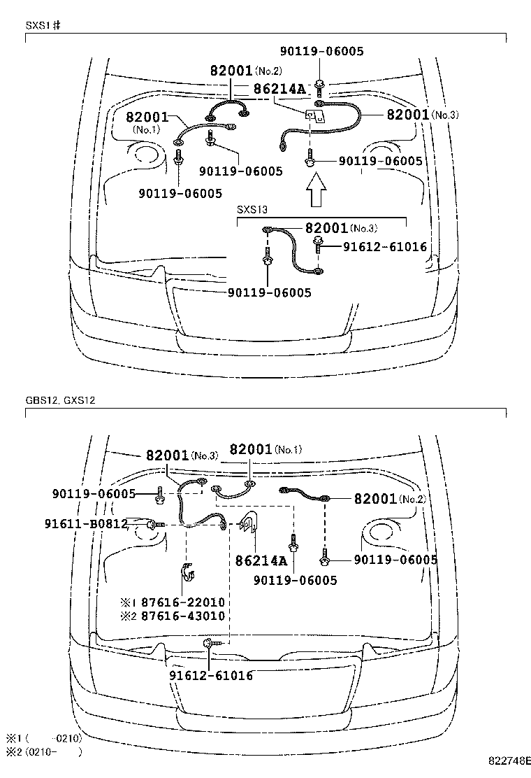 82154-43050 WIRE, REAR DOOR, NO.2 product image