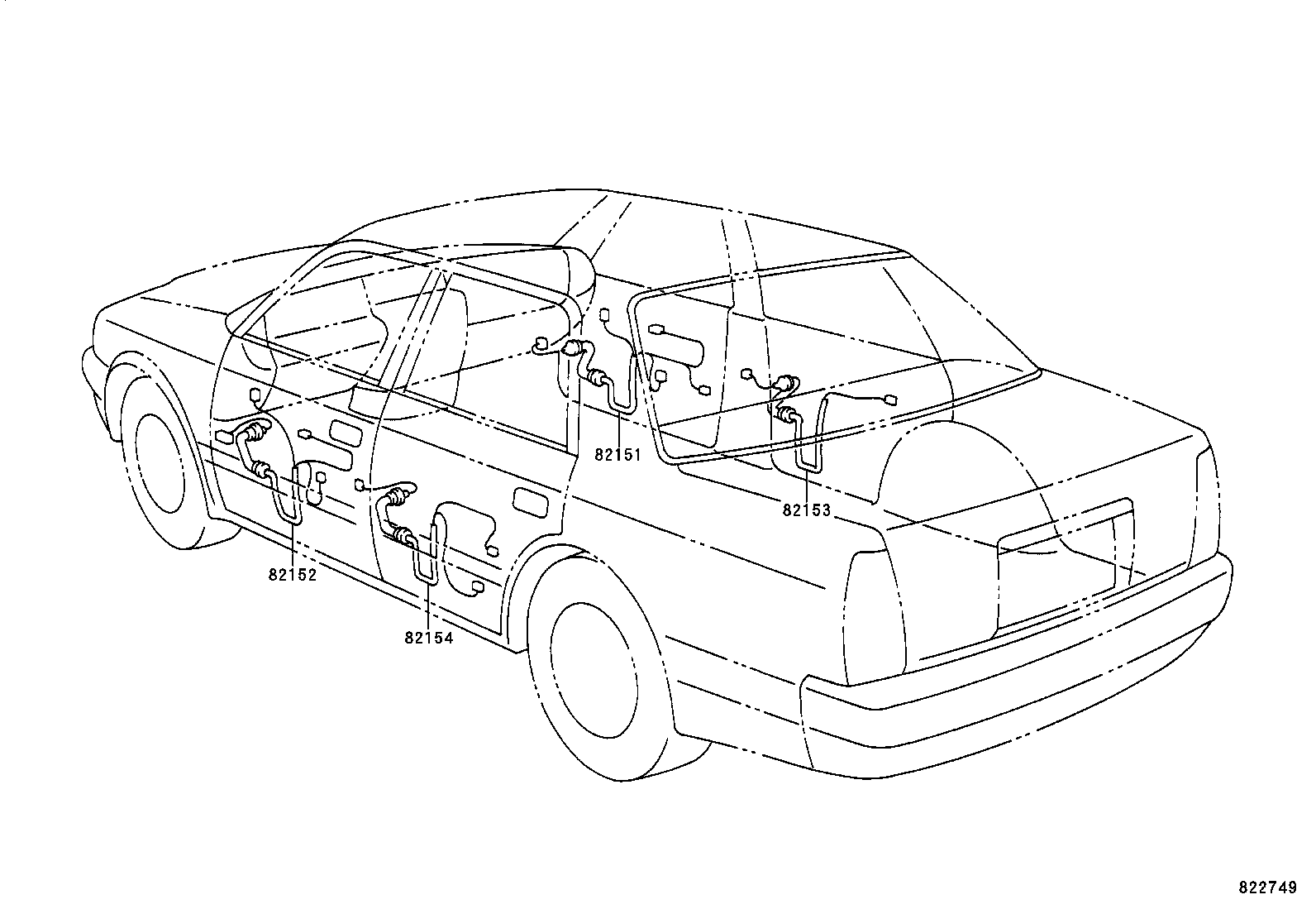 82142-43010 WIRE, INSTRUMENT PANEL, NO.2 product image