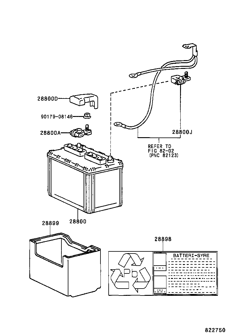 90982-05040 TERMINAL, BATTERY POSITIVE product image