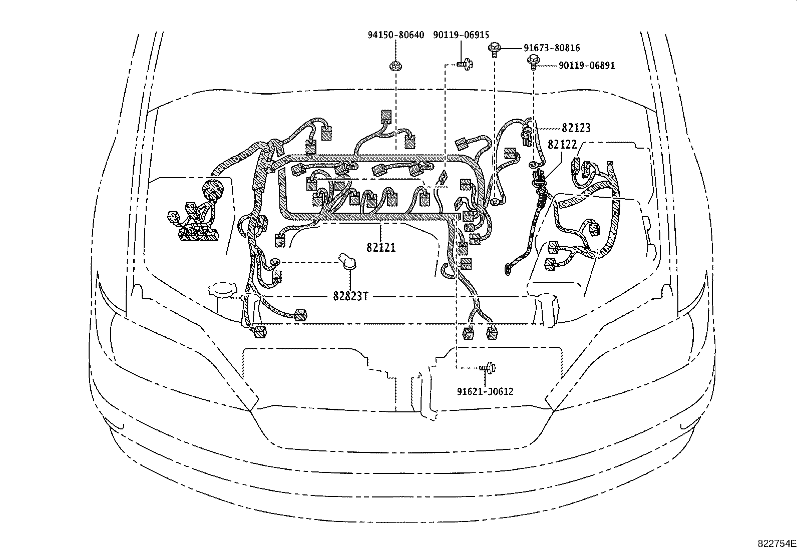 82167-32100 WIRE, SEAT, NO.1 product image