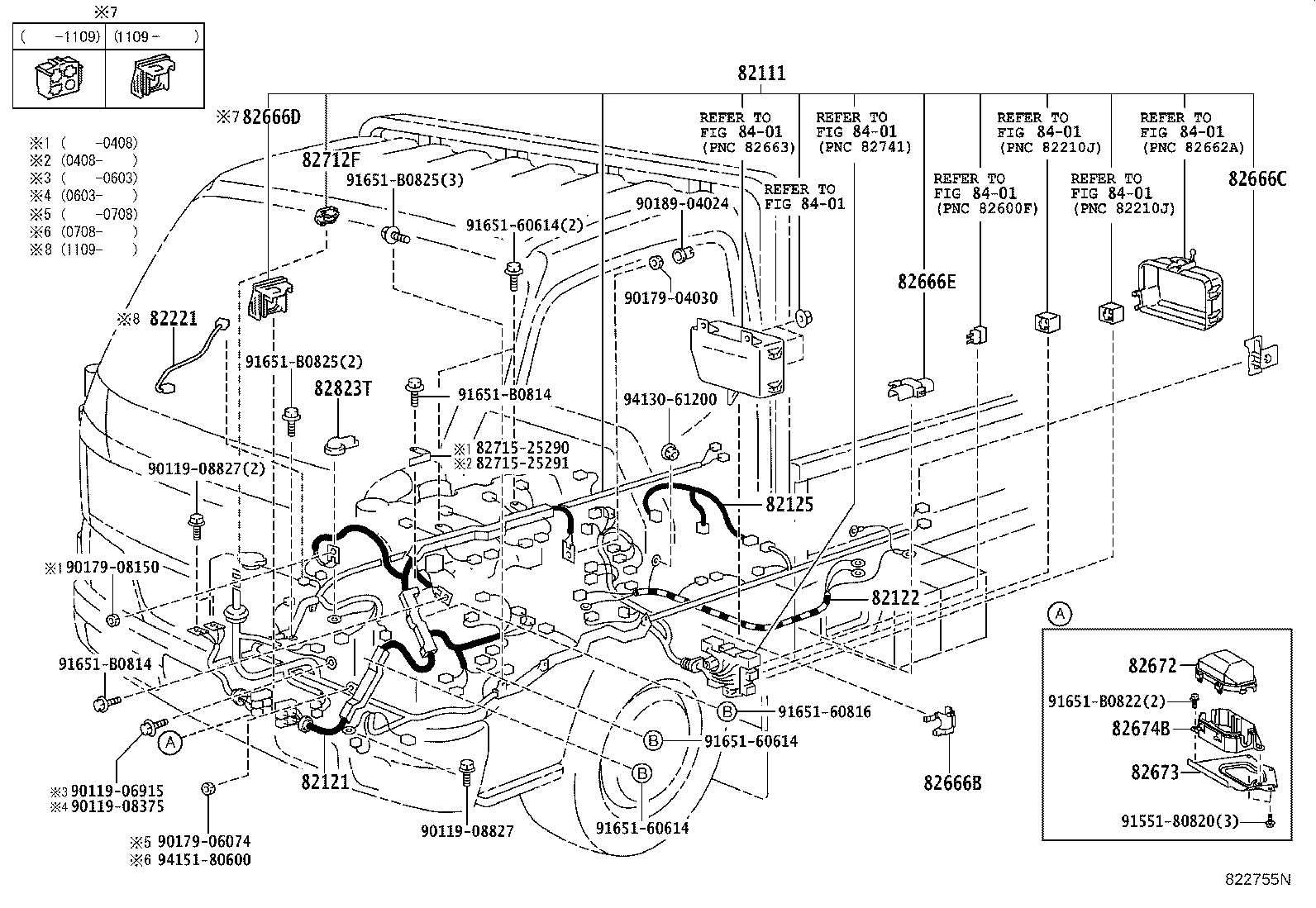 82712-37430 SUPPORT, WIRING HARNESS product image