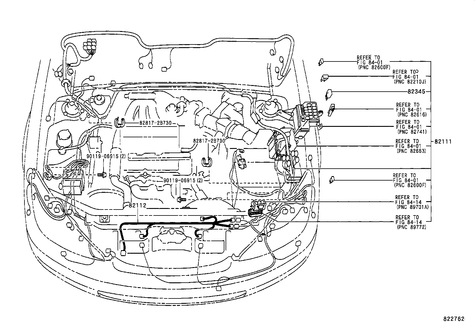 82142-33110 WIRE, INSTRUMENT PANEL, NO.2 product image
