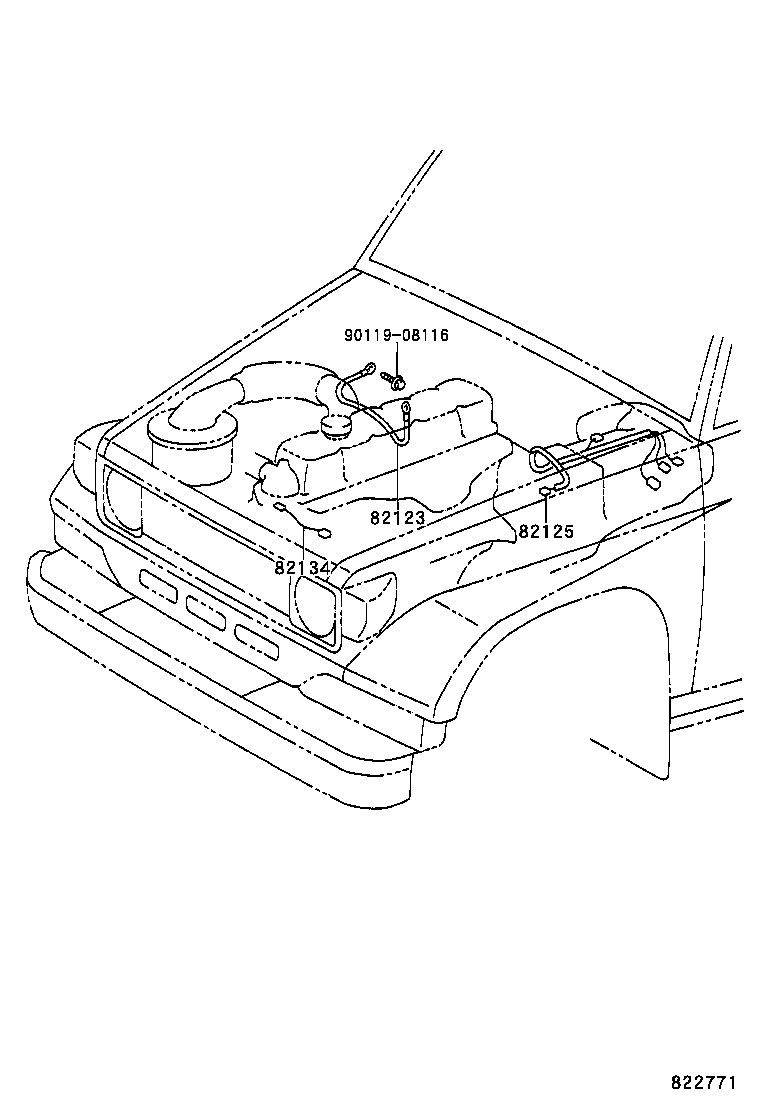 82151-60180 WIRE, FRONT DOOR, NO.2, RH product image