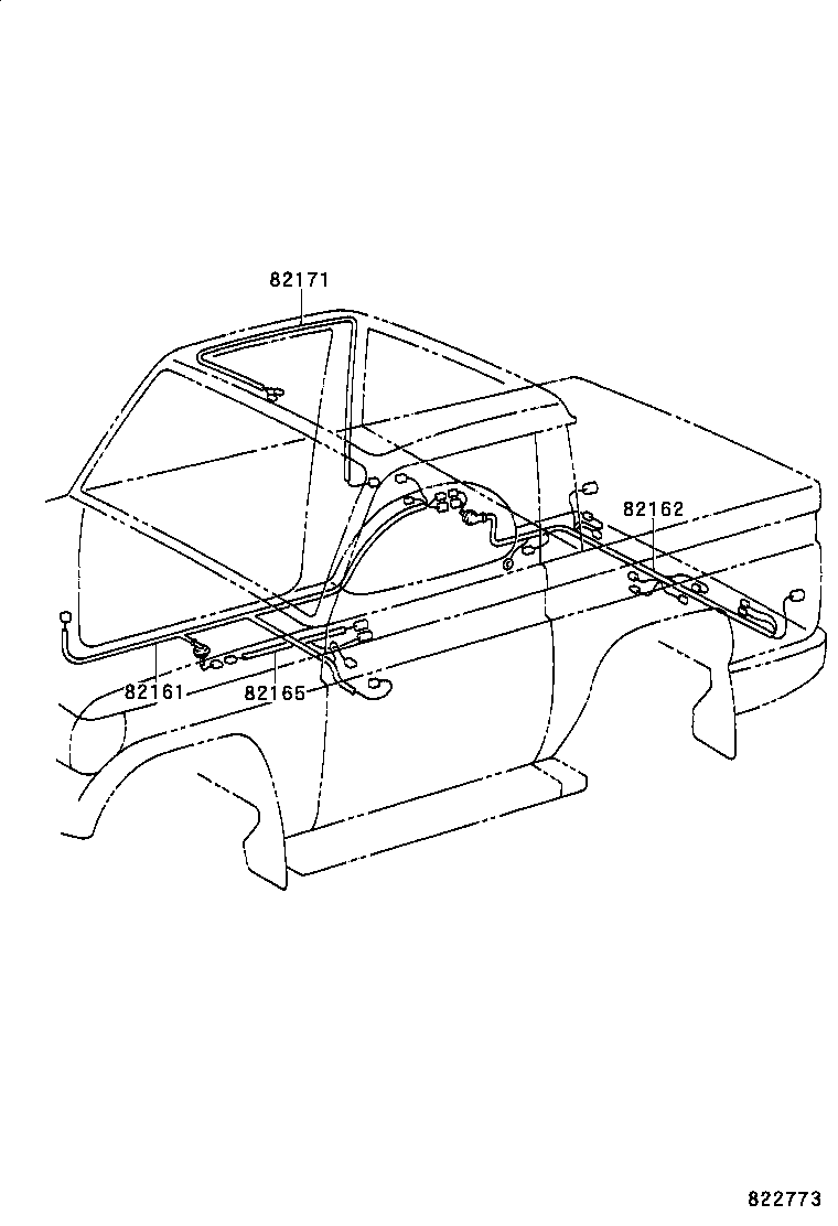 82151-60180 WIRE, FRONT DOOR, NO.2, RH product image